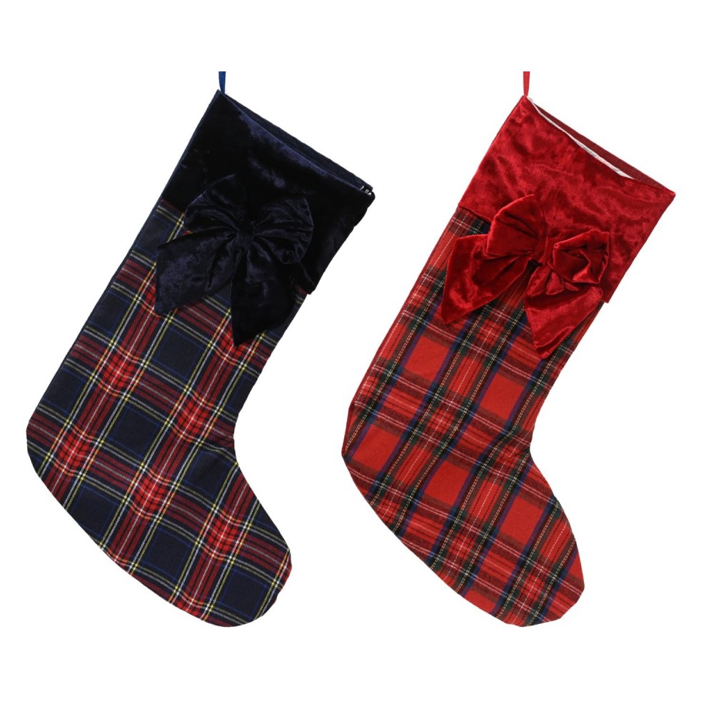 CALZA SCOZZESE FIOCCO VELLUTO H.28